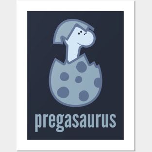 Pregasaurus Shirt - Baby Announcement Pregnancy Gift Posters and Art